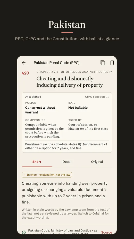 Lawlamp: Pakistan Penal Code 420