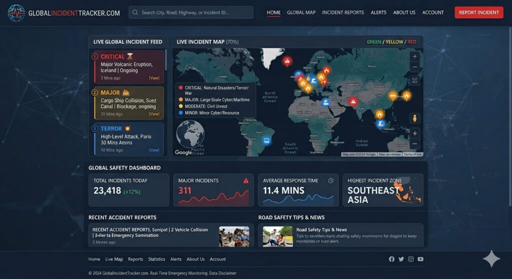 GlobalIncidentTracker.com - WordPress Project by Shahzeb Speaks