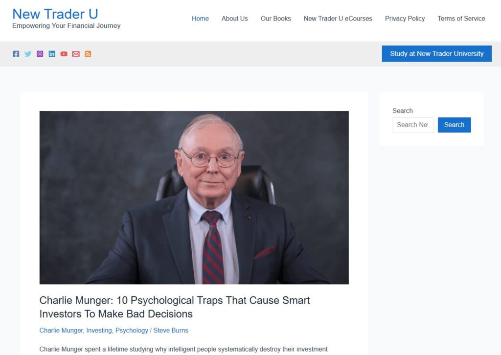 NewTraderU.com - WordPress Project by Shahzeb Speaks