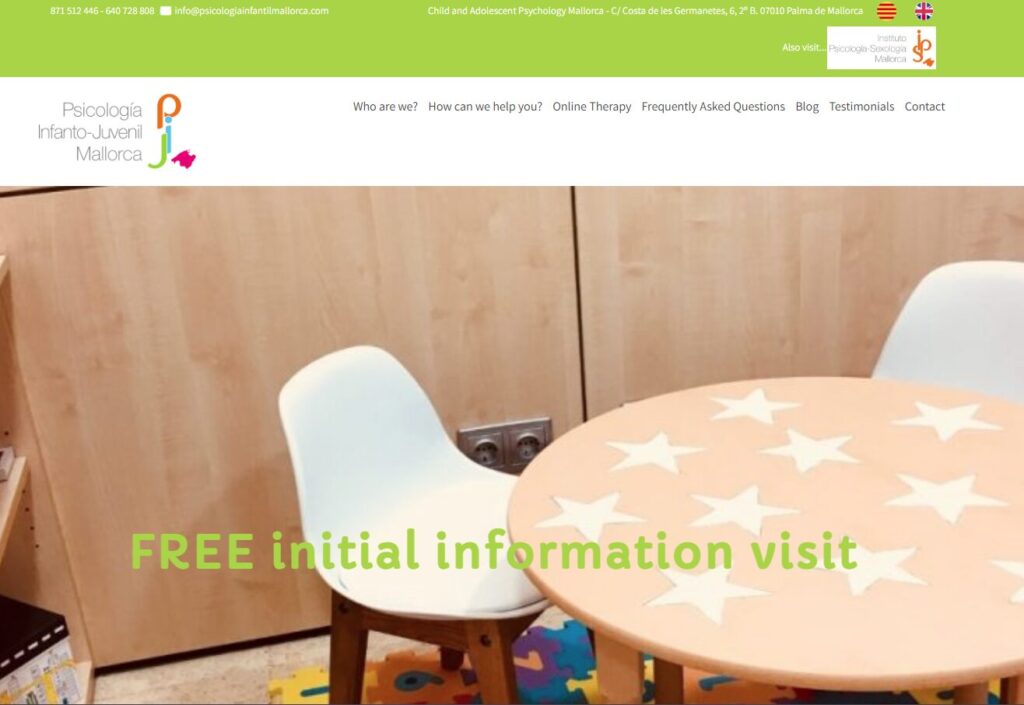 PsicologiaInfantilMallorca.com - WordPress Project by Shahzeb Speaks