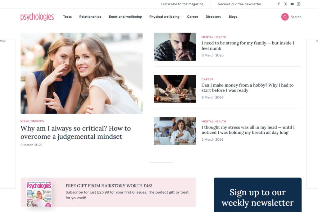 Psychologies.co.uk - WordPress Project by Shahzeb Speaks