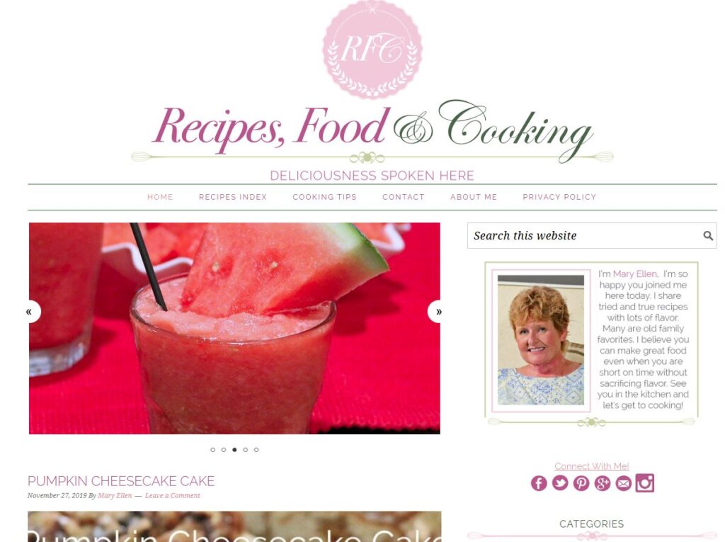 RecipesFoodandCooking.com - WordPress Project by Shahzeb Speaks