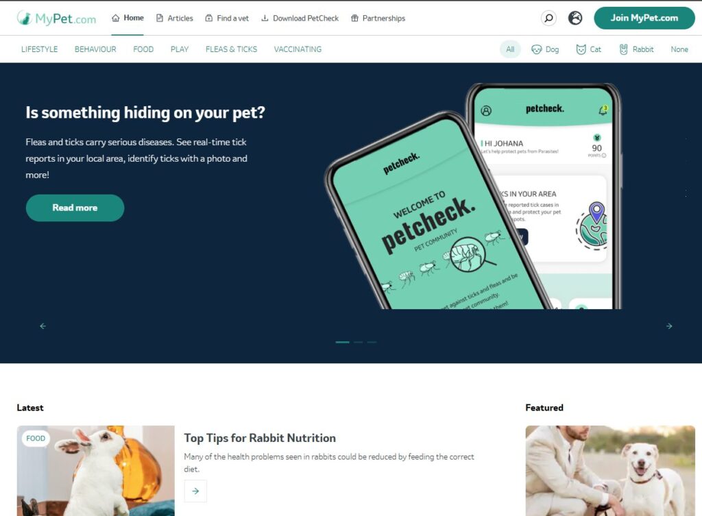 Uk.Mypet.com - WordPress Project by Shahzeb Speaks