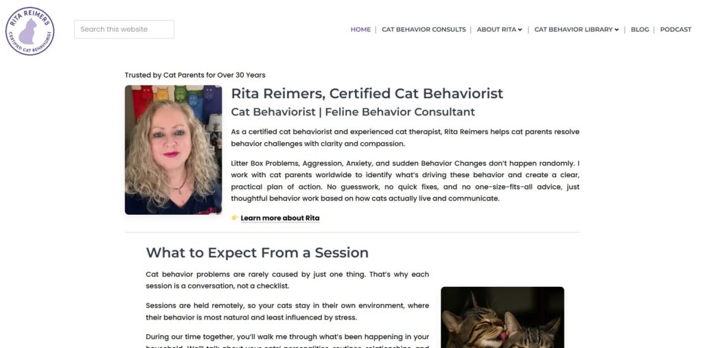 RitaReimers.com - WordPress Project by Shahzeb Speaks