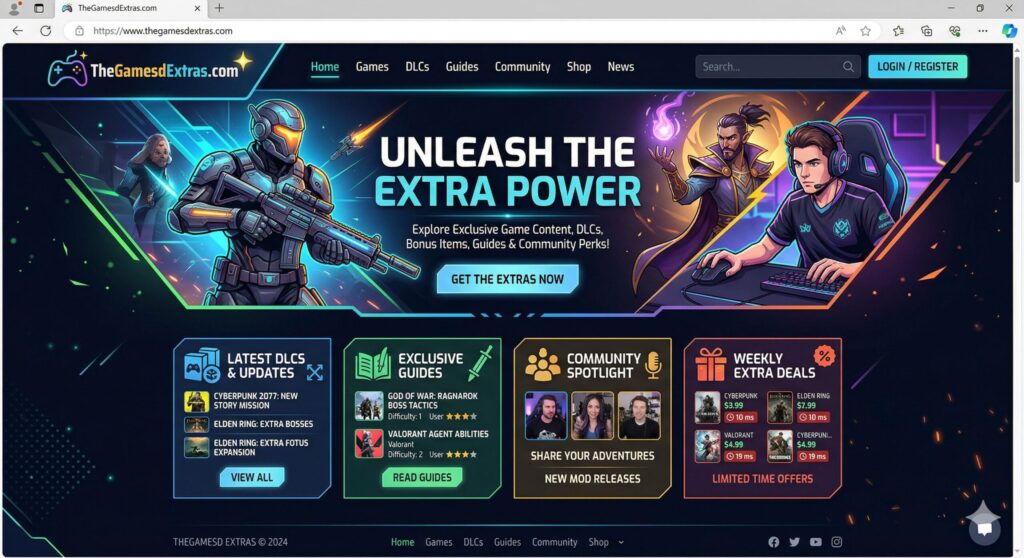 TheGamesdExtras.com - WordPress Project by Shahzeb Speaks