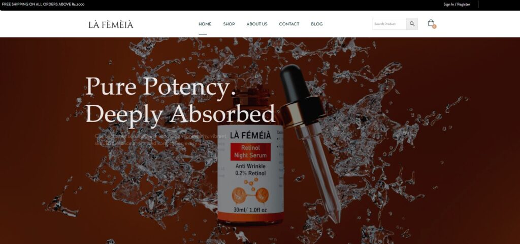 Lafemeia.com - E-Commerce Project by Shahzeb Speaks