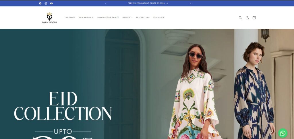 QasimYaqoob.com - Shopify Project by Shahzeb Speaks