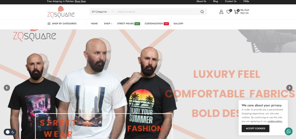 Zqsquare.com - E-Commerce Project by Shahzeb Speaks