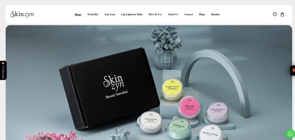 Skinzyn.com - Shopify Project by Shahzeb Speaks