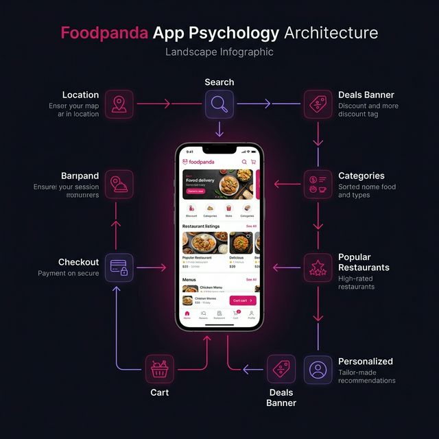 Foodpanda App UX Psychology Flow - Sequential Hunger Architecture