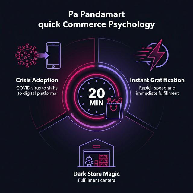 Pandamart Quick Commerce Psychology - 20 Minute Delivery and Dark Stores