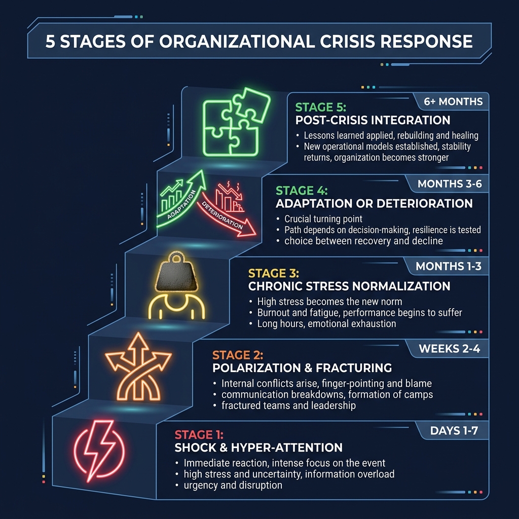 The 5 Stages of Organizational Crisis Response