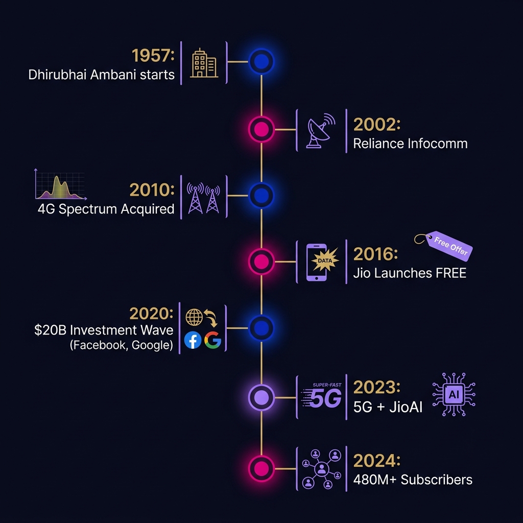 Jio Origin Timeline