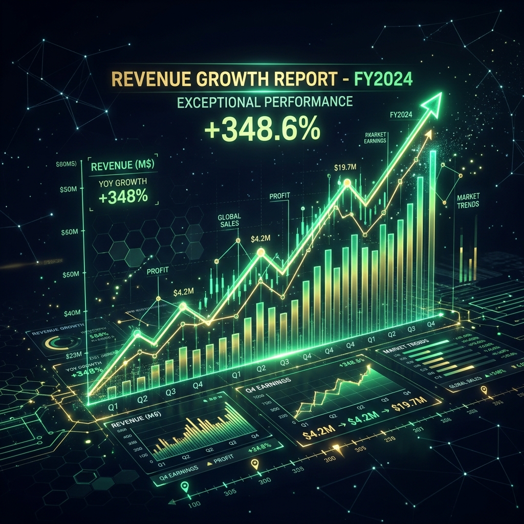 Aramco financial data visualization showing revenue and profit trajectories